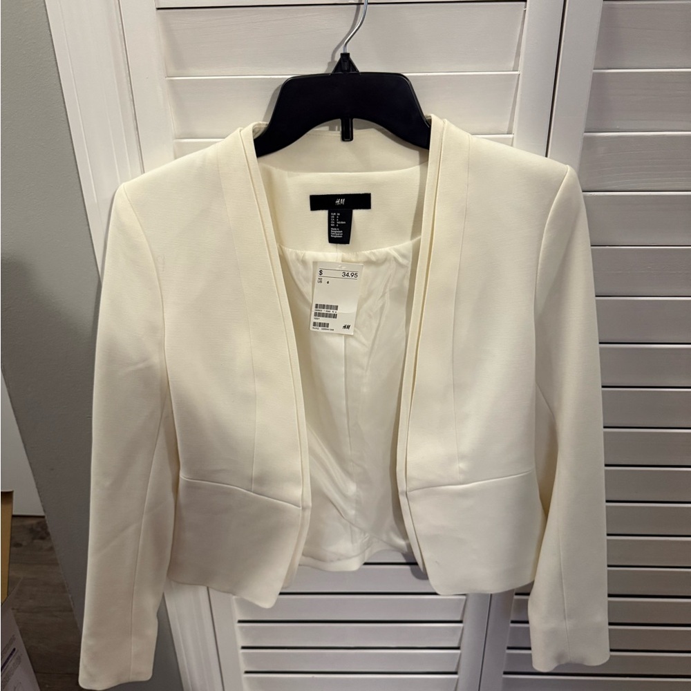 H&M Women's Off-White Blazer Jacket